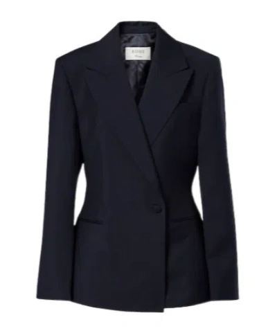 Rohe Double-breasted Wool And Mohair Blazer In Blue