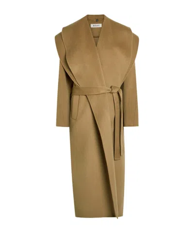 Rohe Double-faced Belted Wool And Cashmere-blend Coat In Brown