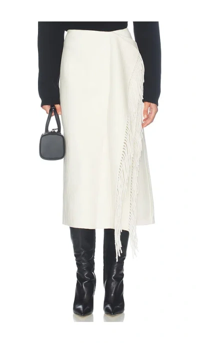 Rohe Double-faced Fringe Skirt In Neutral