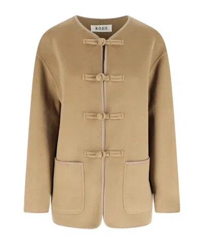Rohe Róhe Double-faced Jacket In Brown