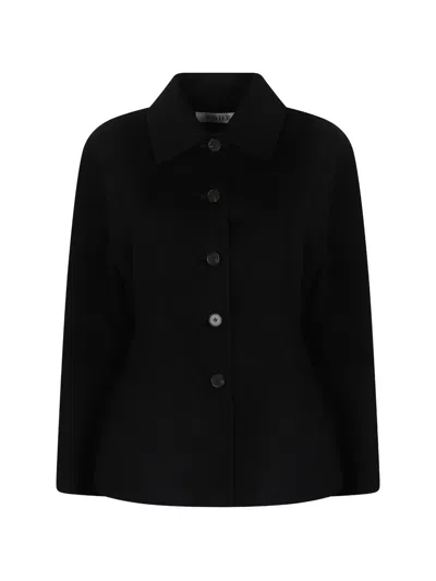 Rohe Double-faced Sculptural Wool Jacket In Black