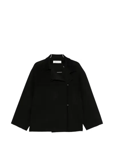 Rohe Double-faced Wool Coat In Black