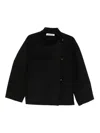 Rohe Double Faced Wool Blend Jacket In Black