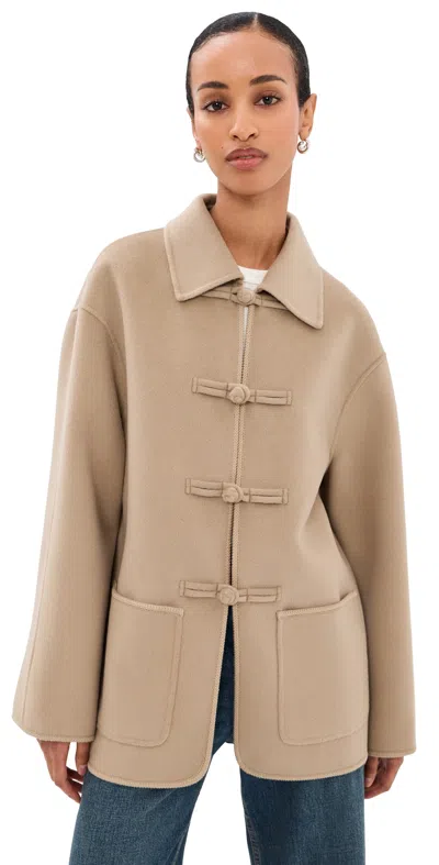 Rohe Double-faced Wool Jacket Desert Brown In Neutral