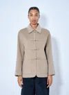 Rohe Double-faced Wool Pankou Closure Jacket In White