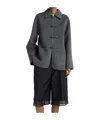 Rohe Double-faced Wool Pankou Closure Jacket In Gray