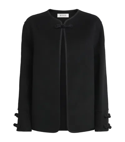 Rohe Róhe Double-faced Wool Pankou-closure Jacket In Black