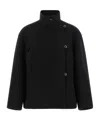 Rohe Double Faced Wool Blend Jacket In Black