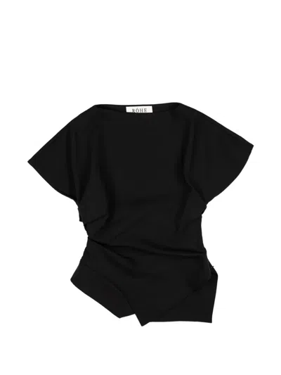 Rohe Draped Asymmetric T-shirt In Black