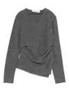 Rohe Draped-detail Blouse In Gray