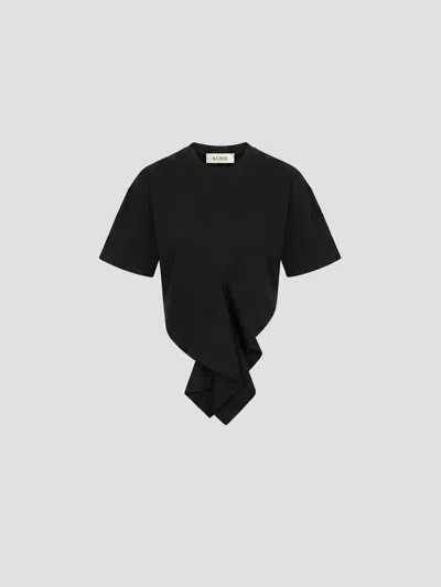 Rohe Draped Essential T-shirt In Black