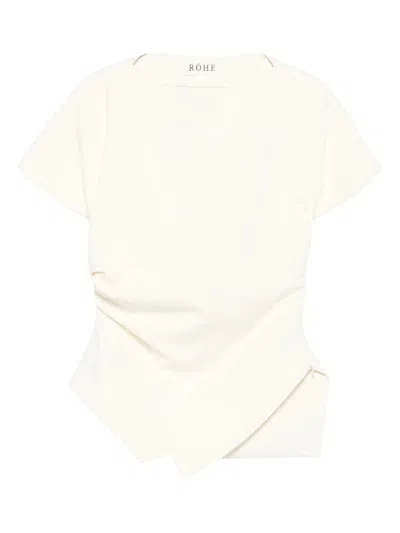 ROHE DRAPED LAPEL TOP