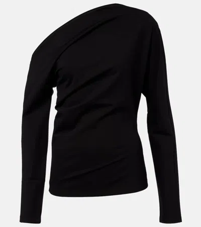 Rohe Róhe Draped One-shoulder Top In Black