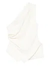 Rohe Draped One-shoulder Top In White