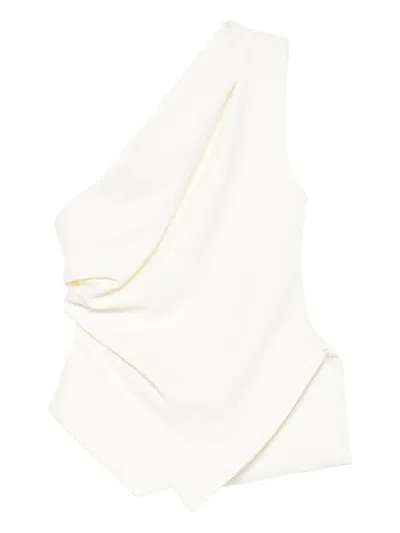 ROHE DRAPED ONE-SHOULDER TOP