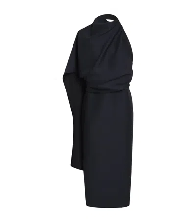 Rohe Róhe Draped Open-back Maxi Dress In Black