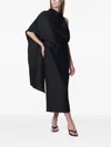 Rohe One Drape Shoulder Open Back Dress In Blue