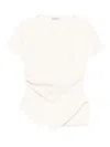 Rohe Draped Lapel Top In White