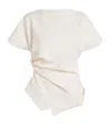 Rohe Draped T-shirt In White Viscose Blend In White