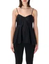 Rohe Paneled Duchesse-satin Peplum Bustier Top In Black
