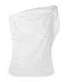 Rohe Róhe Draped Strapless Top In White