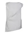 Rohe Róhe Draped Stripe Top In White