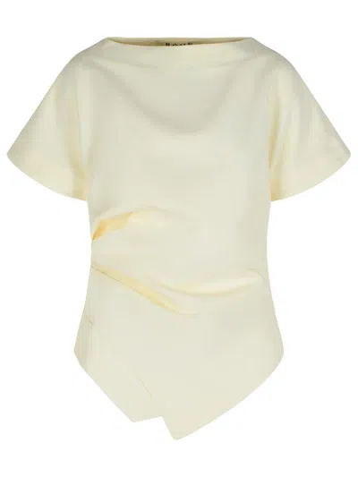 Rohe Róhe Draped T-shirt In Yellow
