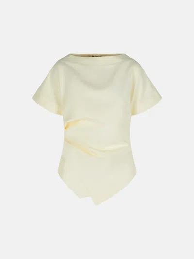 Rohe Draped T-shirt In White Viscose Blend