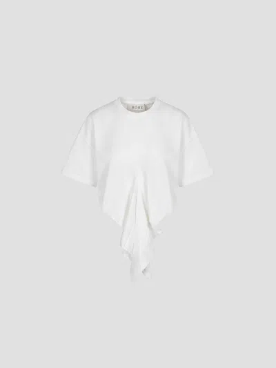 Rohe Draped T-shirt In Off White