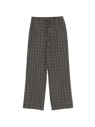 Rohe Checked Cotton-poplin Wide-leg Pants In Multi
