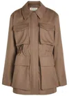 Rohe Drawstring Cotton Jacket In Sand
