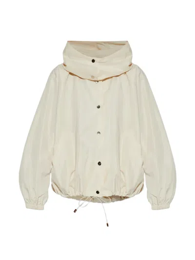 Rohe Drawstring Hooded Jacket In Neutral