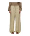 Rohe Relaxed Drawstring Trousers Beige In Multi