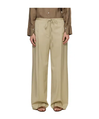ROHE DRAWSTRING PLEATED TROUSERS