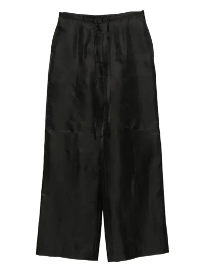 Rohe Drawstring Silk Trousers In Black
