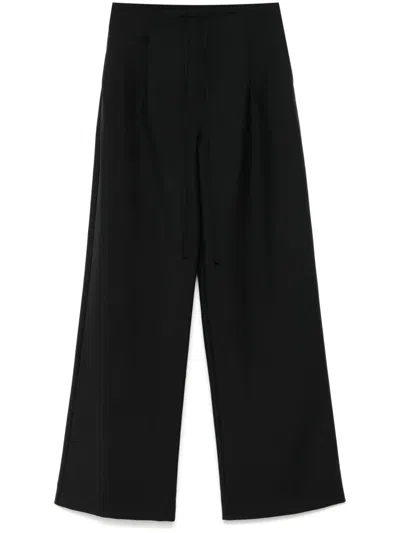 Rohe Róhe Black Drawstring Trousers In 黑色