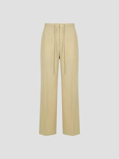 Rohe Róhe Drawstring Trousers For Effortless Style In Beige