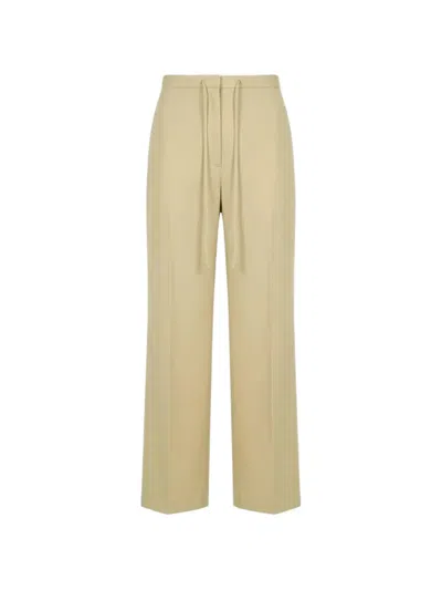 Rohe Drawstring Virgin-wool Trousers In Brown