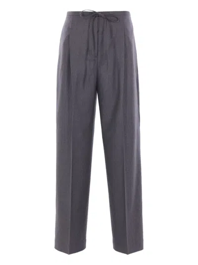ROHE DRAWSTRING-WAIST PLEATED TROUSERS