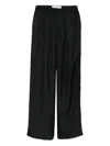Rohe Drawstring-waist Silk Trousers In Black