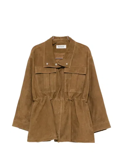 Rohe Drawstring-waist High-neck Jacket In Transparent
