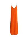 Rohe Satin Long Dress In Orange