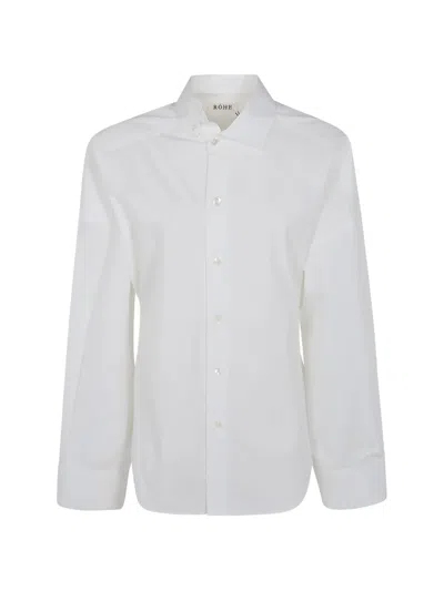 Rohe Drop-shoulder Button-up Shirt In White