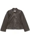 Rohe Leather Jacket In Brown
