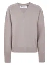 Rohe Elegant Wrap-sleeve V-neck Sweater In Size 34 In Sand