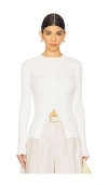 Rohe Elongated Rib Cardigan In Off White