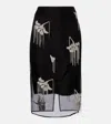 Rohe Róhe Embellished Silk Midi Skirt In Black