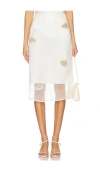 Rohe Silk Skirt With Jewel Details In Ivory