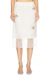 Rohe Silk Skirt With Jewel Details In Off White