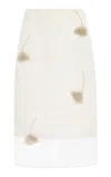 Rohe Silk Skirt With Jewel Details In White